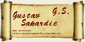 Gustav Sapardić vizit kartica